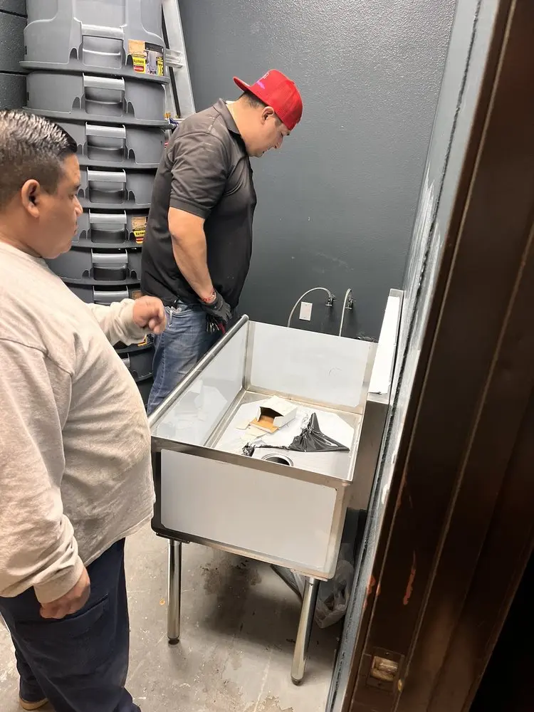Commercial plumbing and sink installation in Toledo